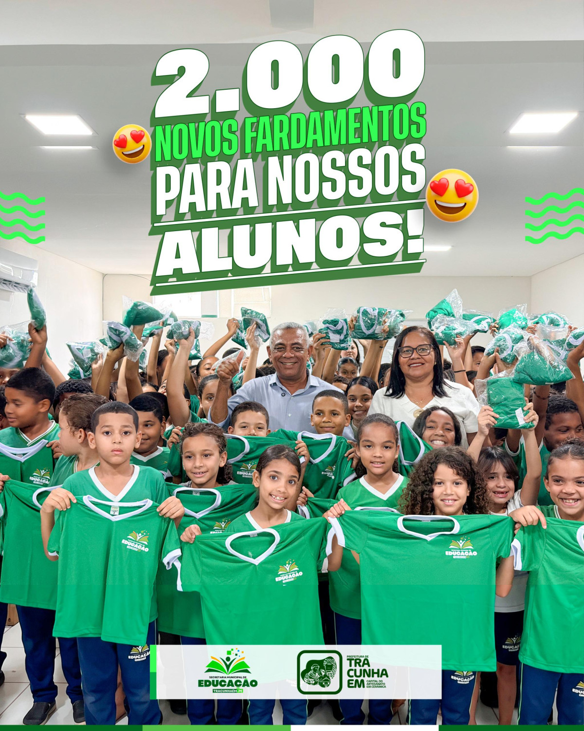 Irmão Aluízio entrega mais de 2 mil novos fardamentos aos alunos da rede municipal de Tracunhaém