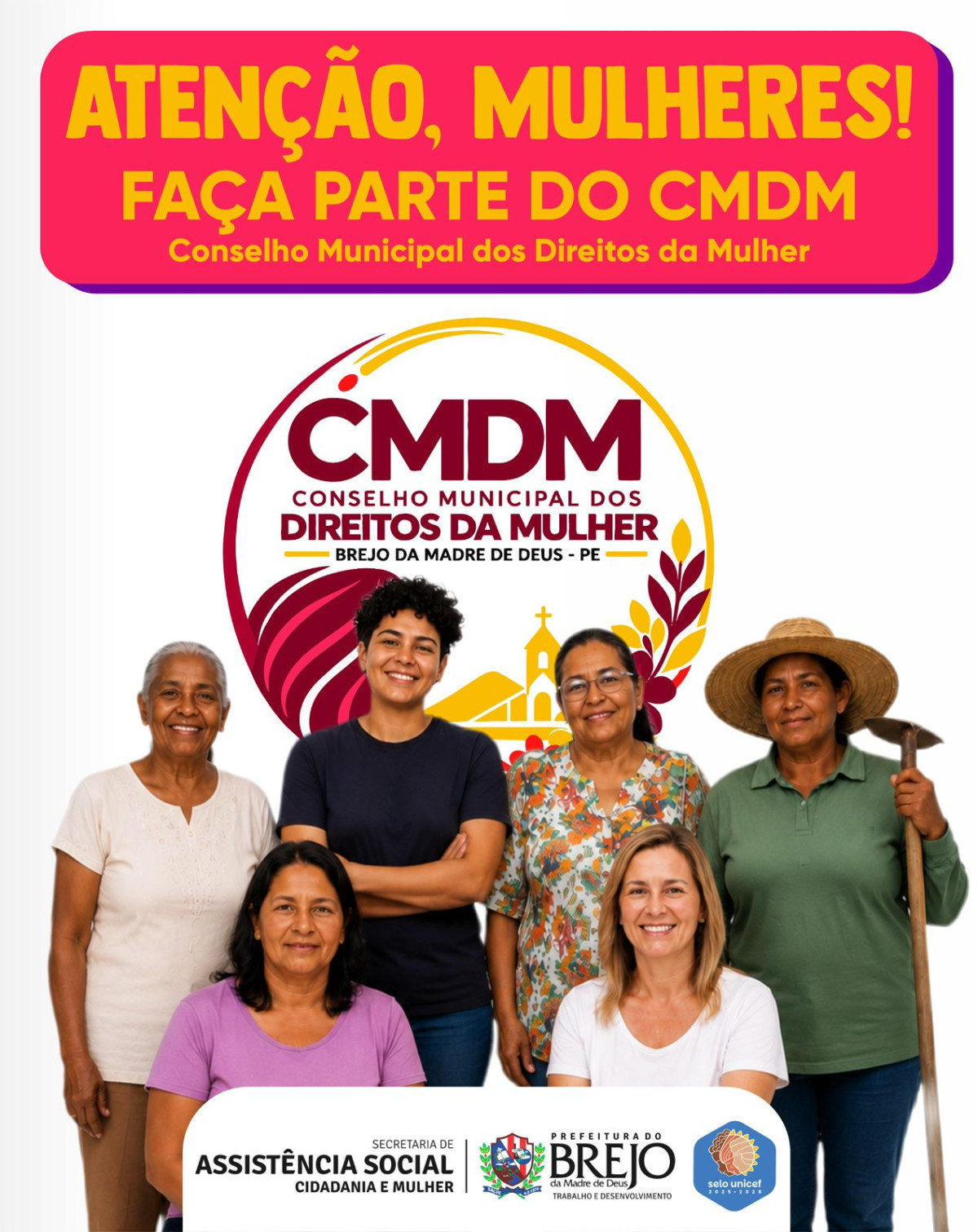 Prefeitura do Brejo da Madre de Deus abre inscrições para o Conselho Municipal dos Direitos da Mulher