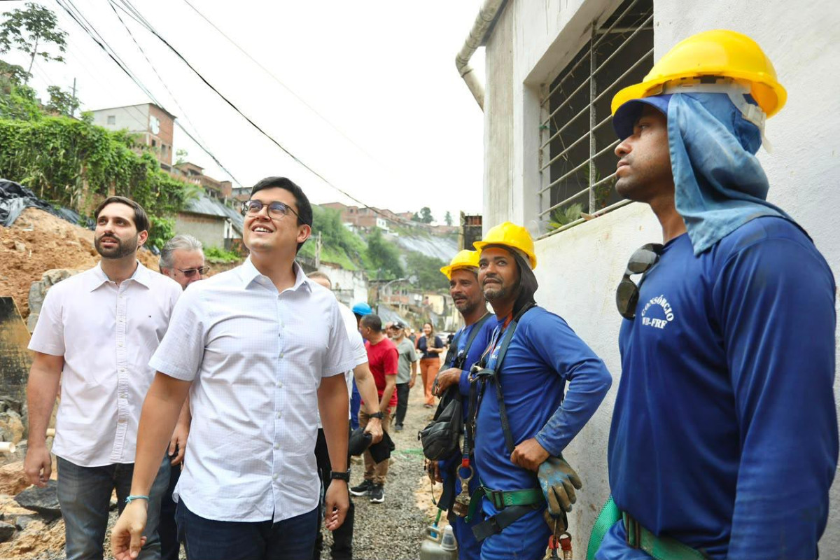 Com investimento de R$ 25 milhões, Recife avança com obras de proteção de encosta em Dois Unidos