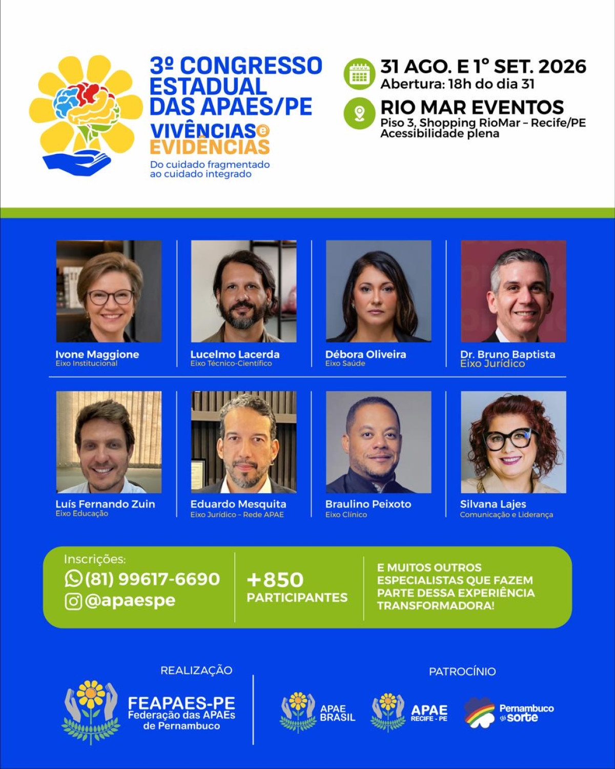 3º Congresso Estadual das APAEs/PE debate inclusão, direitos e cuidado integrado no Recife