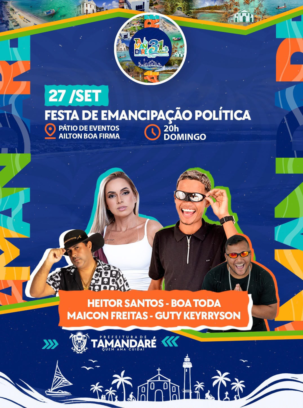 Tamandaré celebra 31 anos de emancipação política com corrida, festa e campanha IPTU Premiado