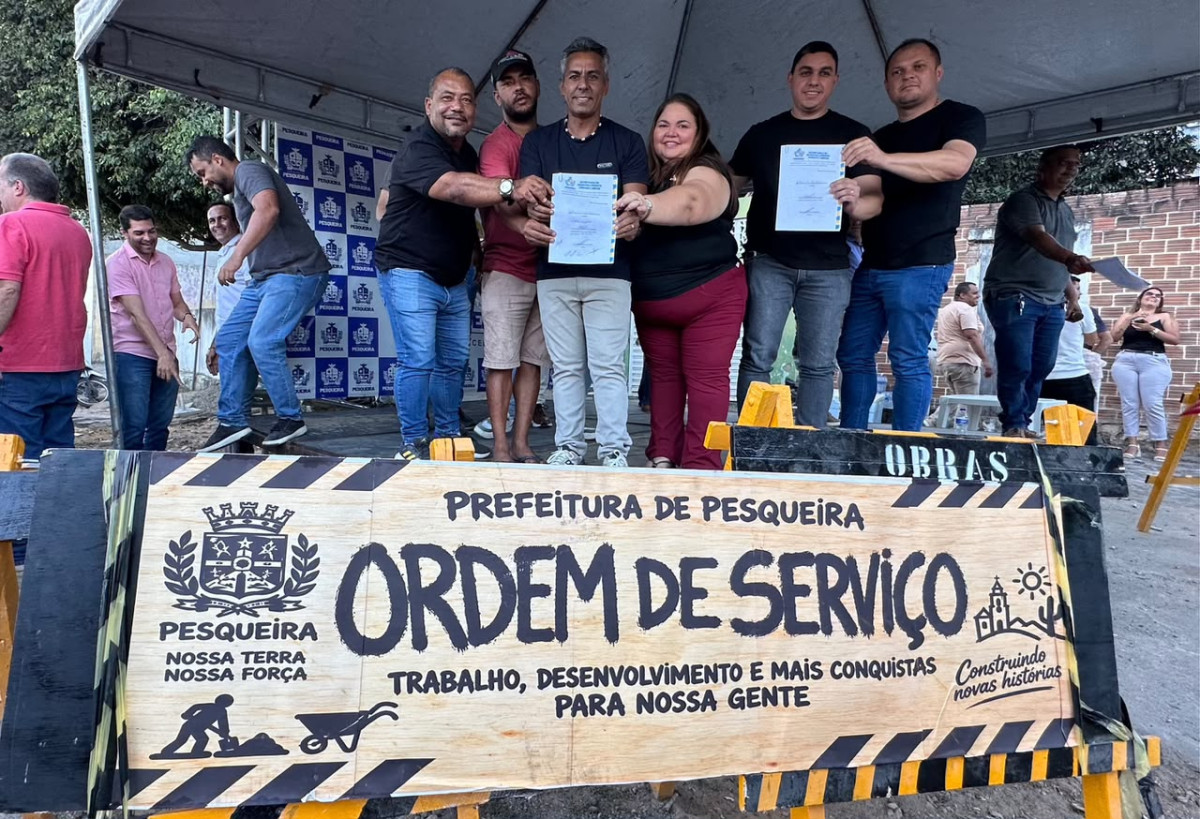 OBRA PRA TODO LADO: Serrinha recebe ordem de serviço para nova obra de pavimentação