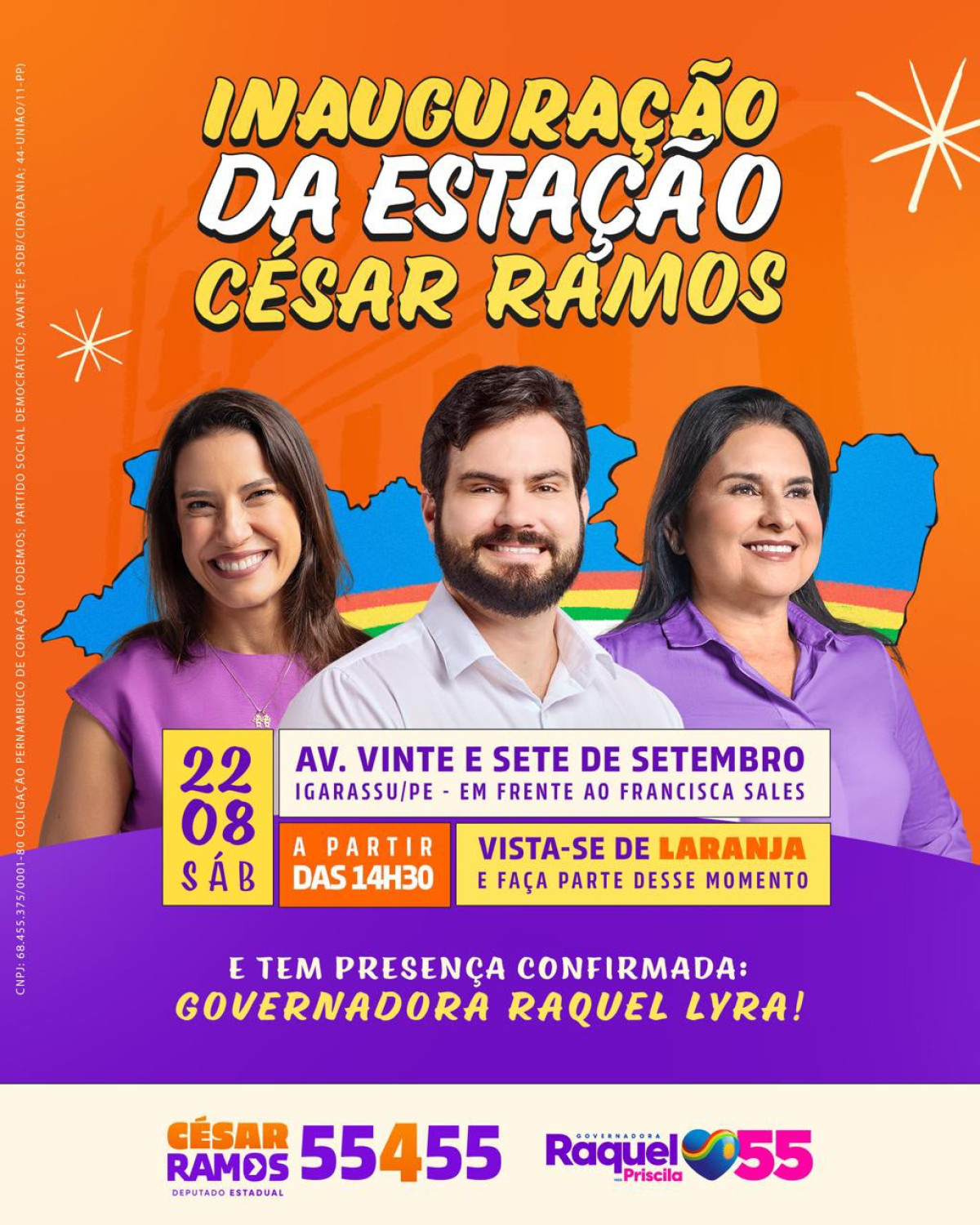 César Ramos recebe Raquel Lyra em inauguração de novo espaço político em Igarassu