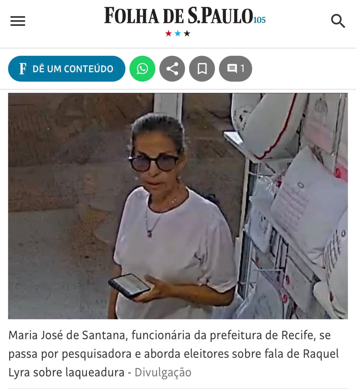 Gestora do gabinete da Prefeitura do Recife é flagrada fazendo pesquisa falsa a respeito de laqueadura contra Raquel, diz Folha de S. Paulo