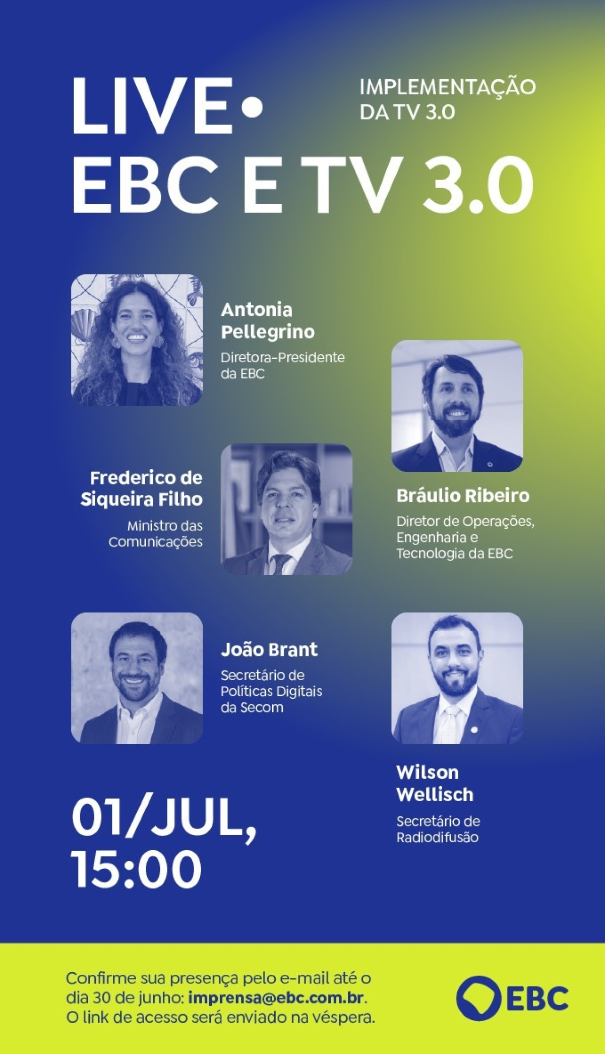  Ministro das Comunicações participa de evento promovido pela EBC para apresentação das transmissões da nova televisão digital 