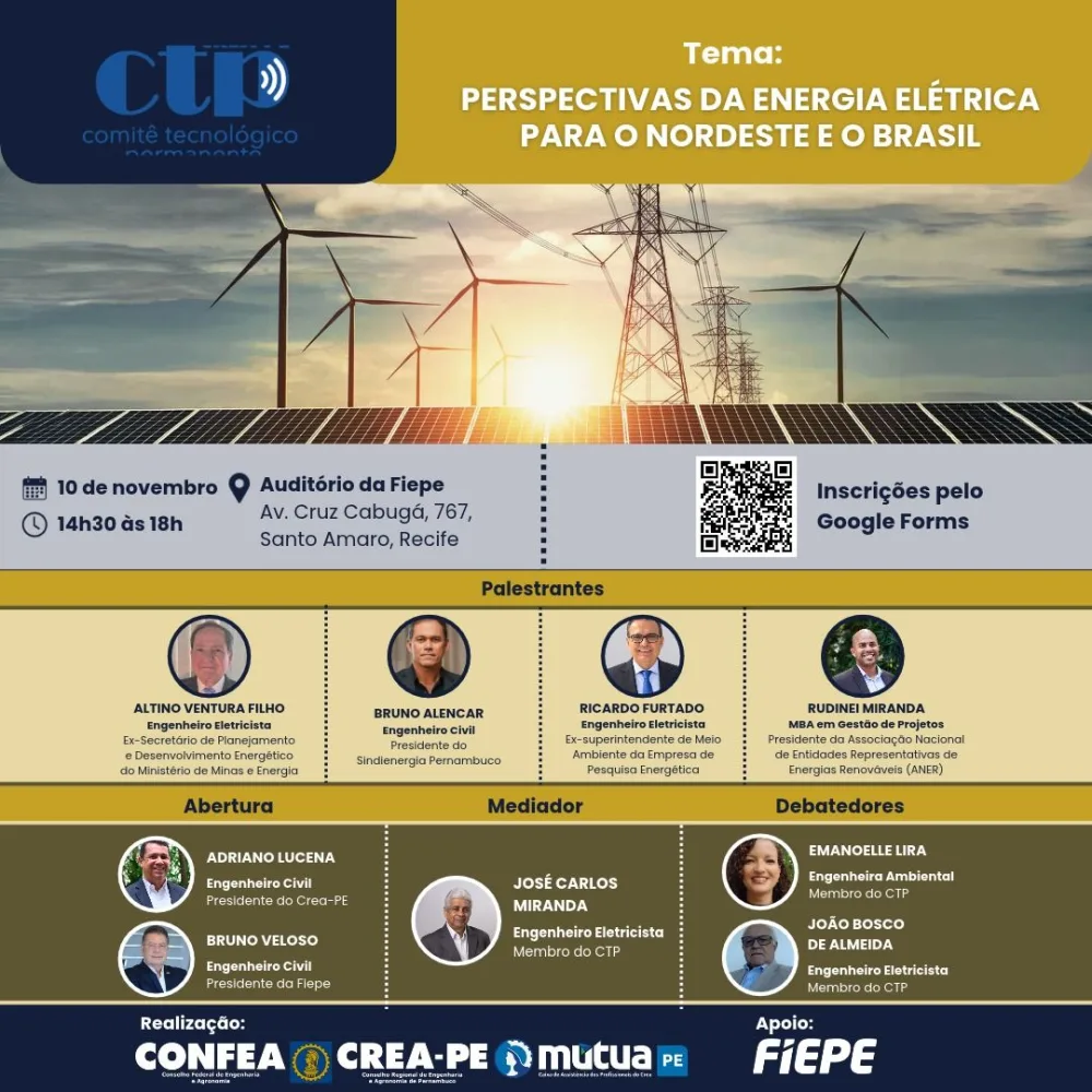 Energia do futuro: Crea-PE debate a explosão do consumo por IA e data centers