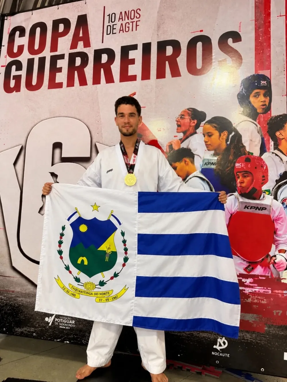 Atleta de Taquaritinga do Norte conquista ouro em campeonato de taekwondo no Rio Grande do Norte