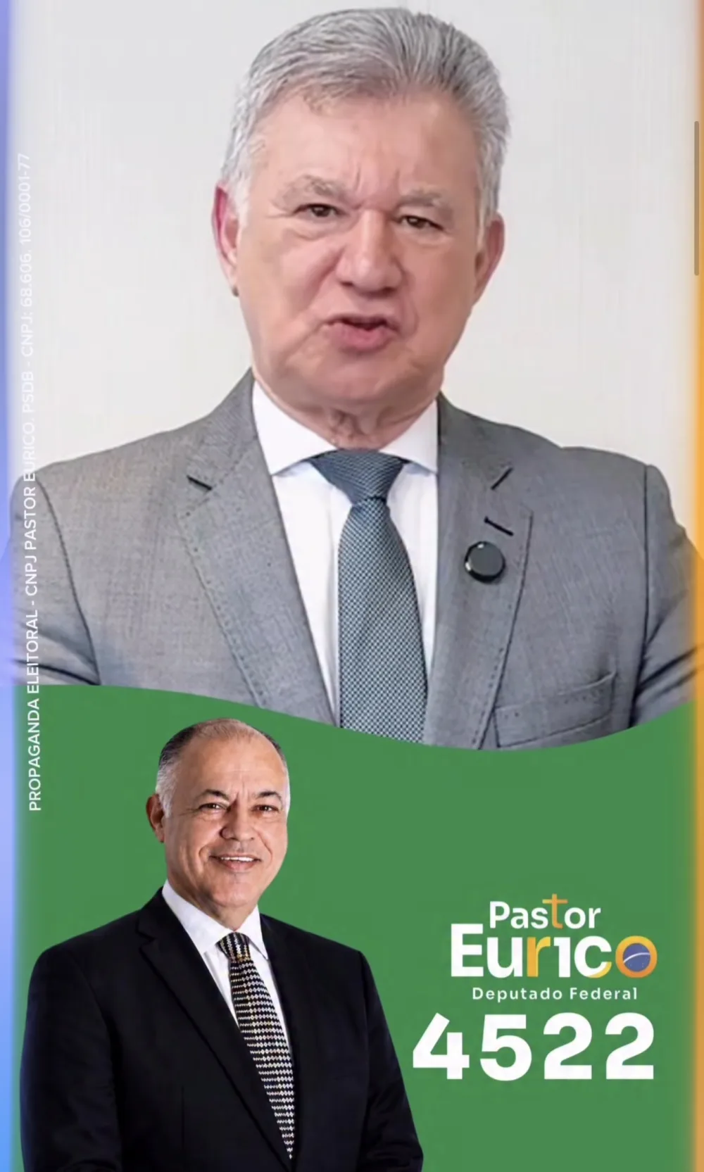 Presidente da CGADB enaltece trajetória e pede votos pela reeleição de Pastor Eurico