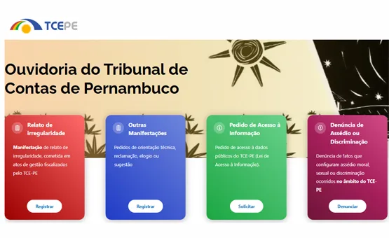 Nova página da Ouvidoria facilita o acesso dos cidadãos aos serviços do TCE-PE