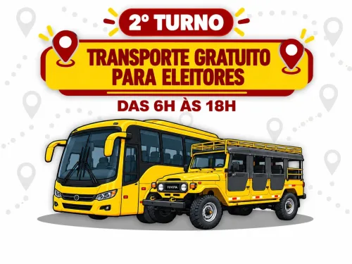 Prefeitura do Brejo divulga transporte gratuito para o segundo turno das Eleições 2026