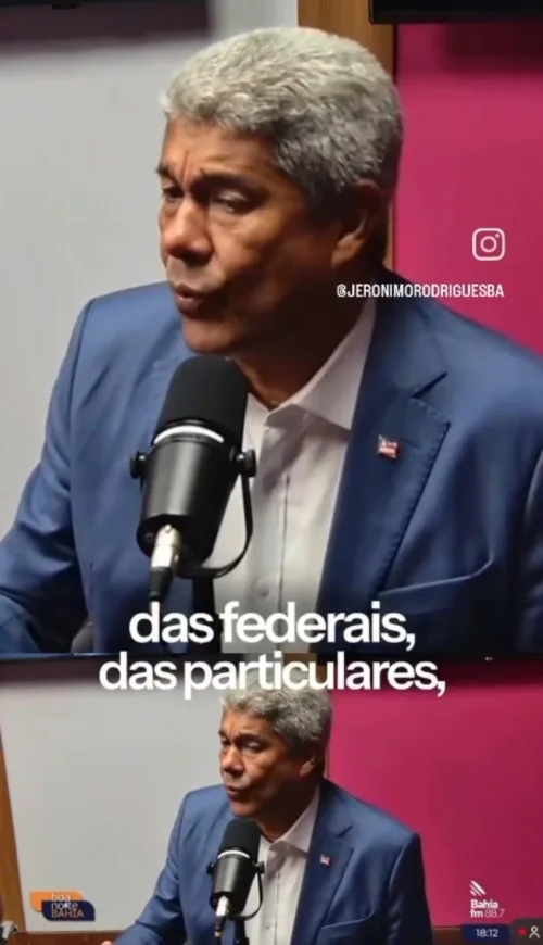 Jerônimo reafirma compromissos de campanha e aposta na formação de profissionais para melhorar saúde e educação